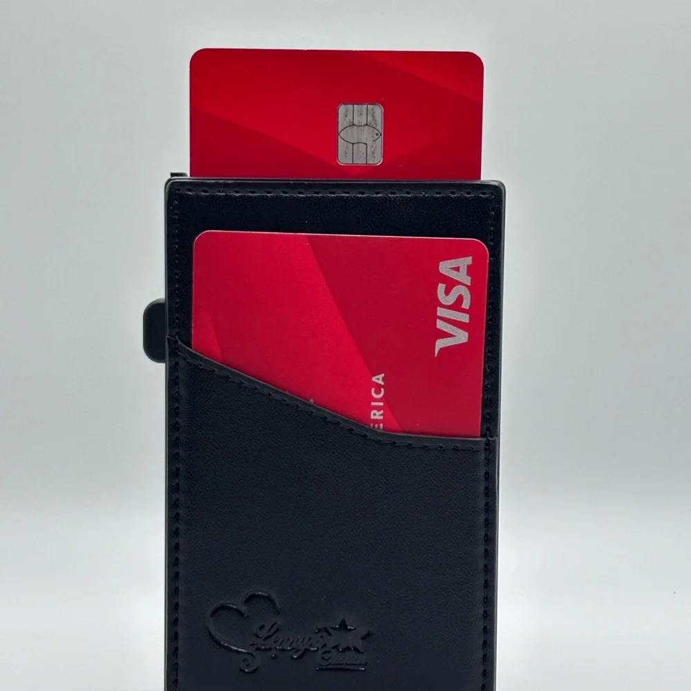 Loungefly Black Card Wallet with Pink Accent